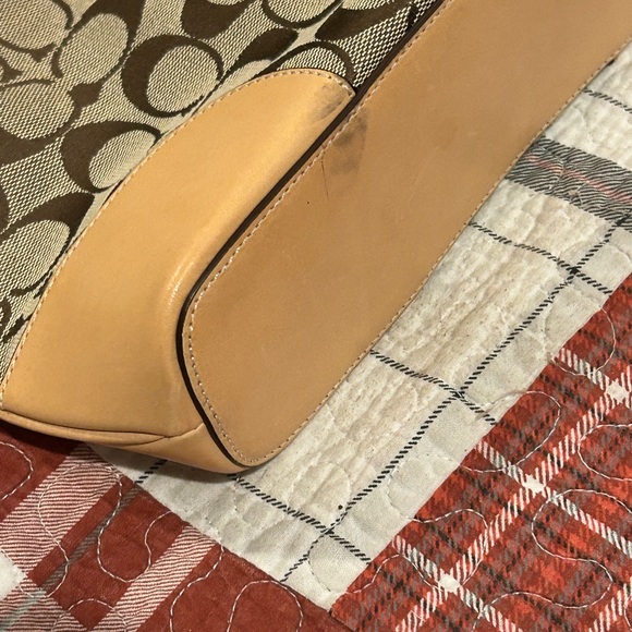 Genuine vintage COACH 6347 tan crossbody shoulder bag logo year 2003 - Picture 3 of 16